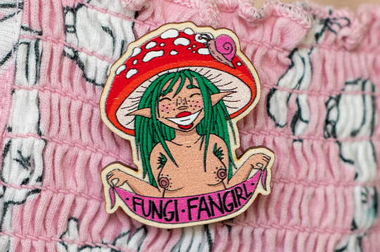 Fungi Fangirl Pin Badge