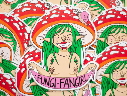 Fungi Fangirl Sticker