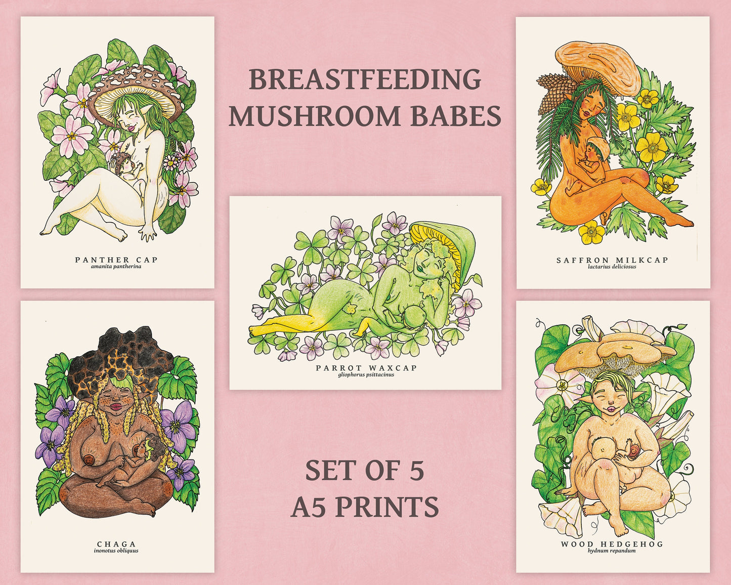 Breastfeeding Mushroom Babes Mix & Match