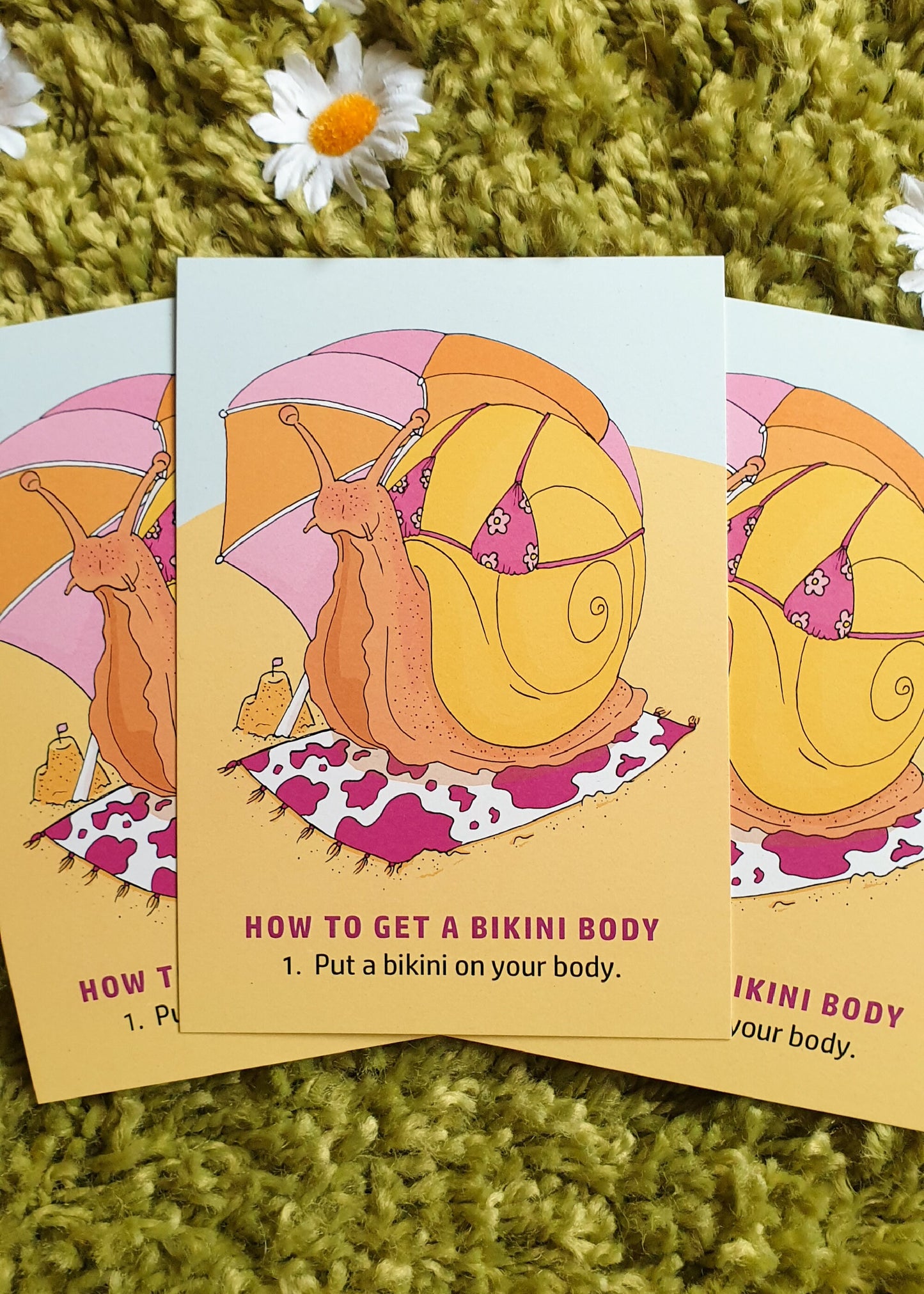 Bikini Body Snail Postcard