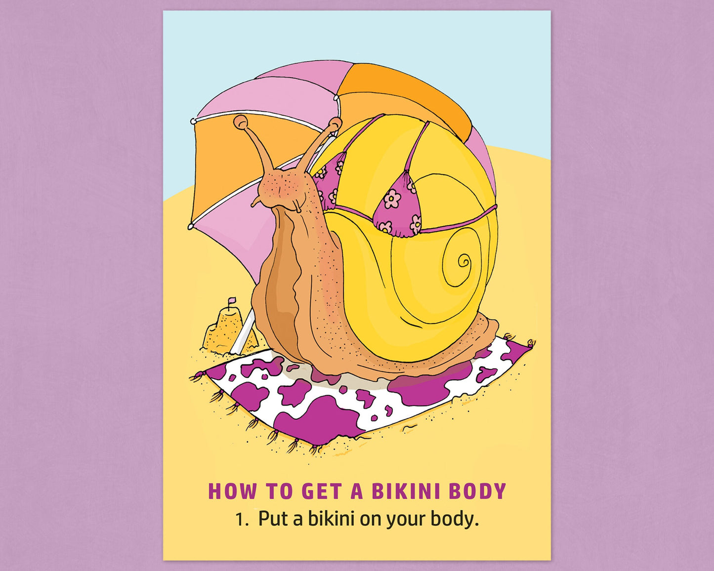 Bikini Body Snail Postcard