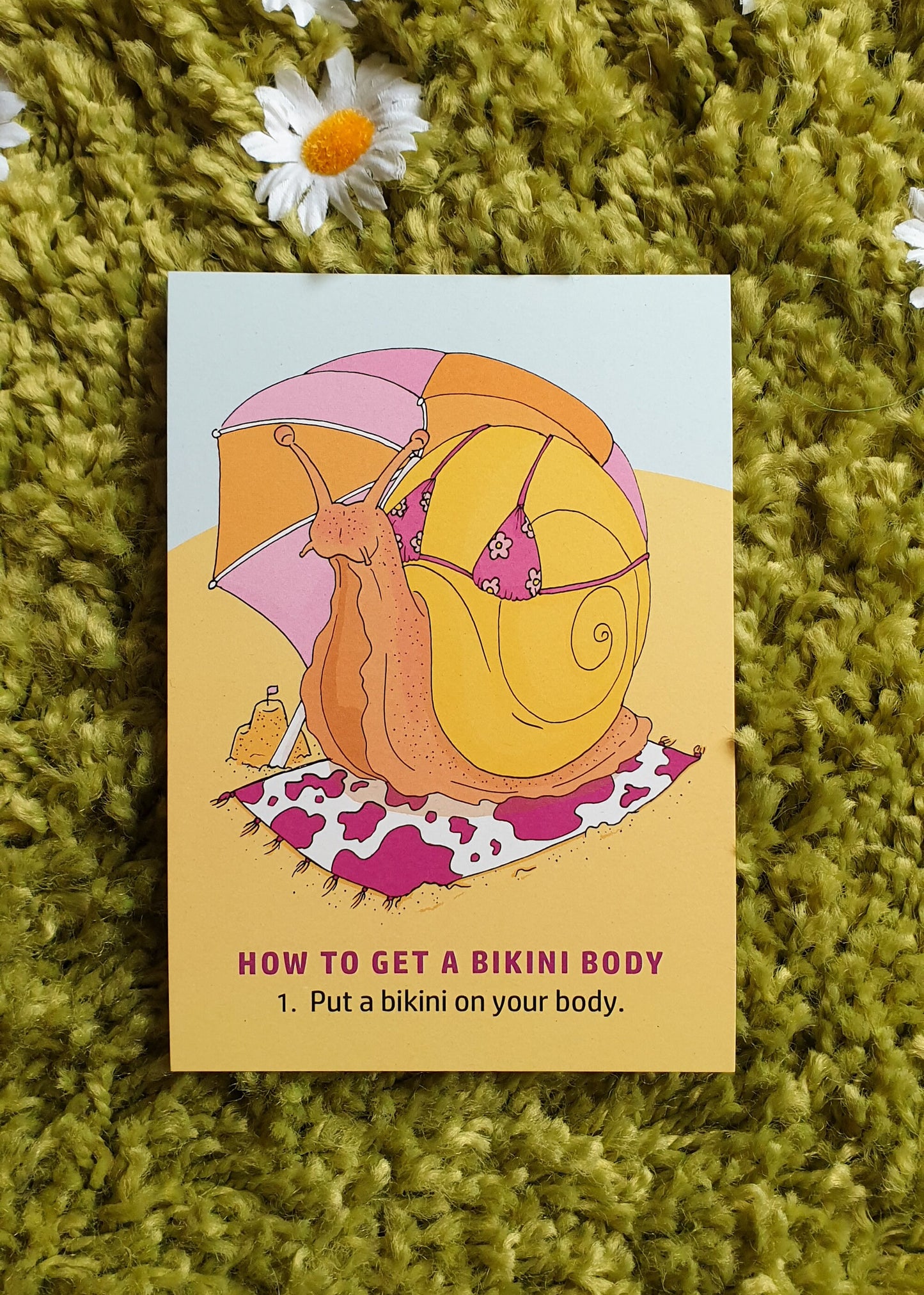 Bikini Body Snail Postcard