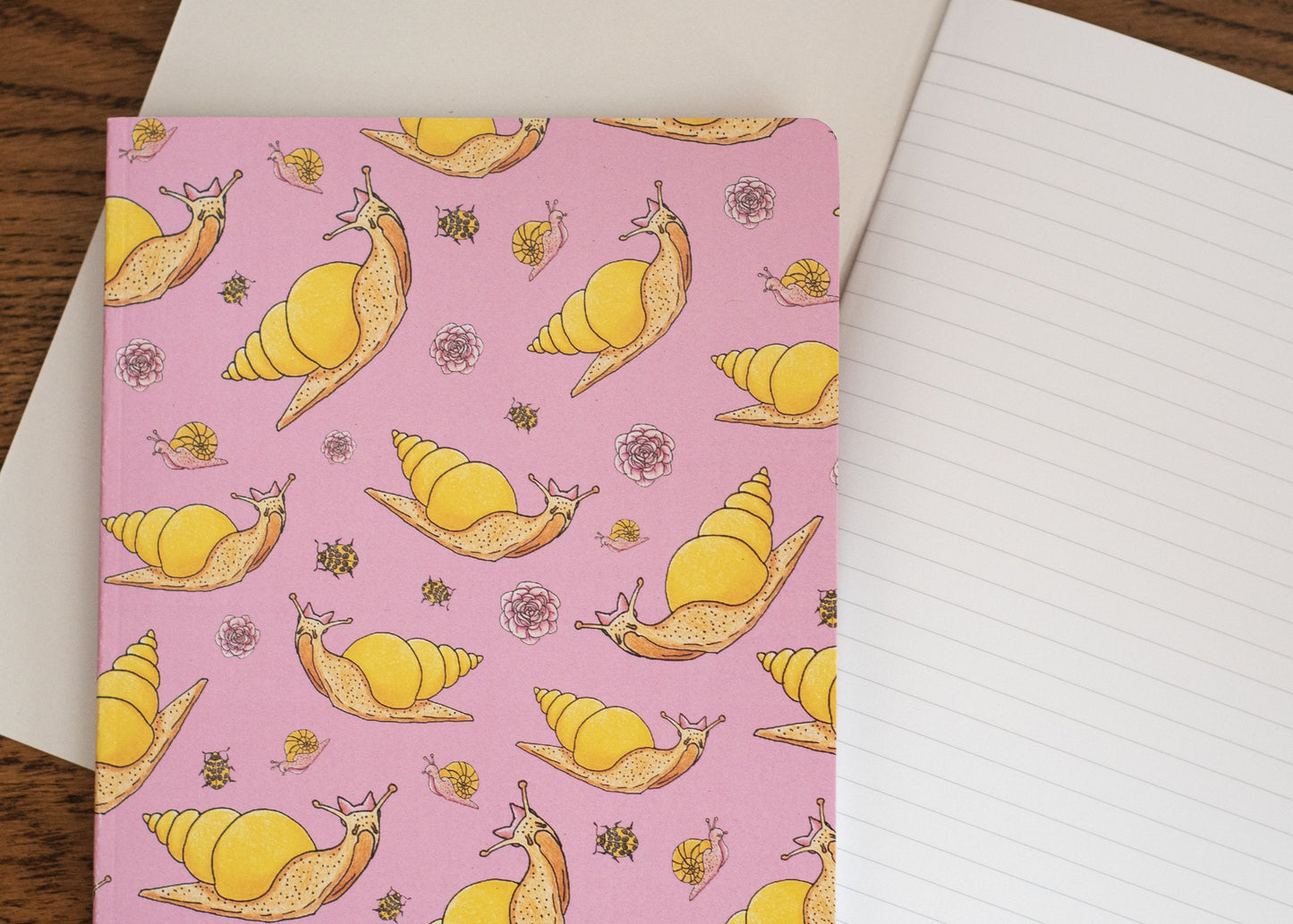 Lemon Snail Lined Notebook