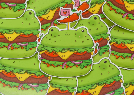 Froggy Food Stickers