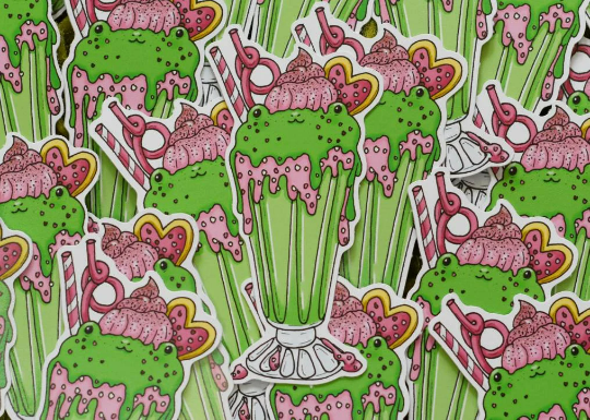 Froggy Food Stickers