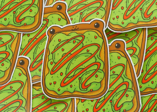 Froggy Food Stickers